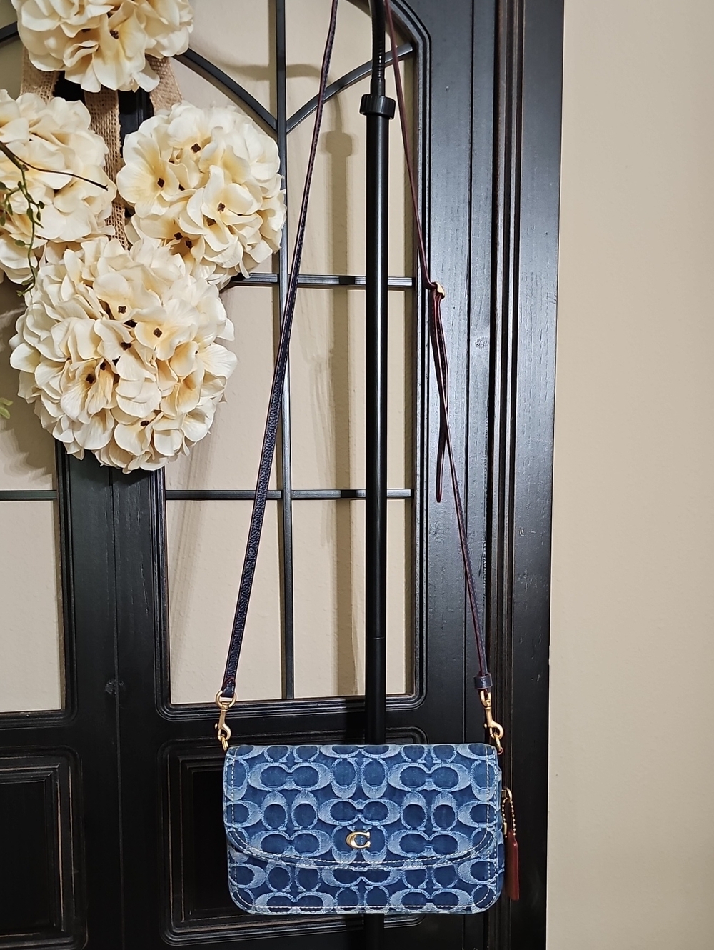 $ 295 Coach Hayden Crossbody In Signature Denim Blue Monogram, NWOT